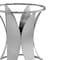 Armen Living Petal Modern Glass and Stainless Steel Round Pedestal Dining Table LCPTDIGLBS - alternate 3